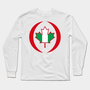 Canadian Nigerian Multinational Patriot Flag Long Sleeve T-Shirt